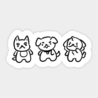 Angry Doggies Sticker